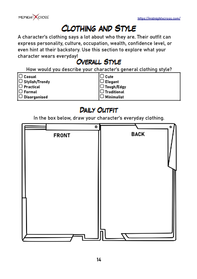 Pro Character Creation Worksheet Preview 14